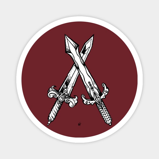 Swords Duel Magnet by TattooTshirt